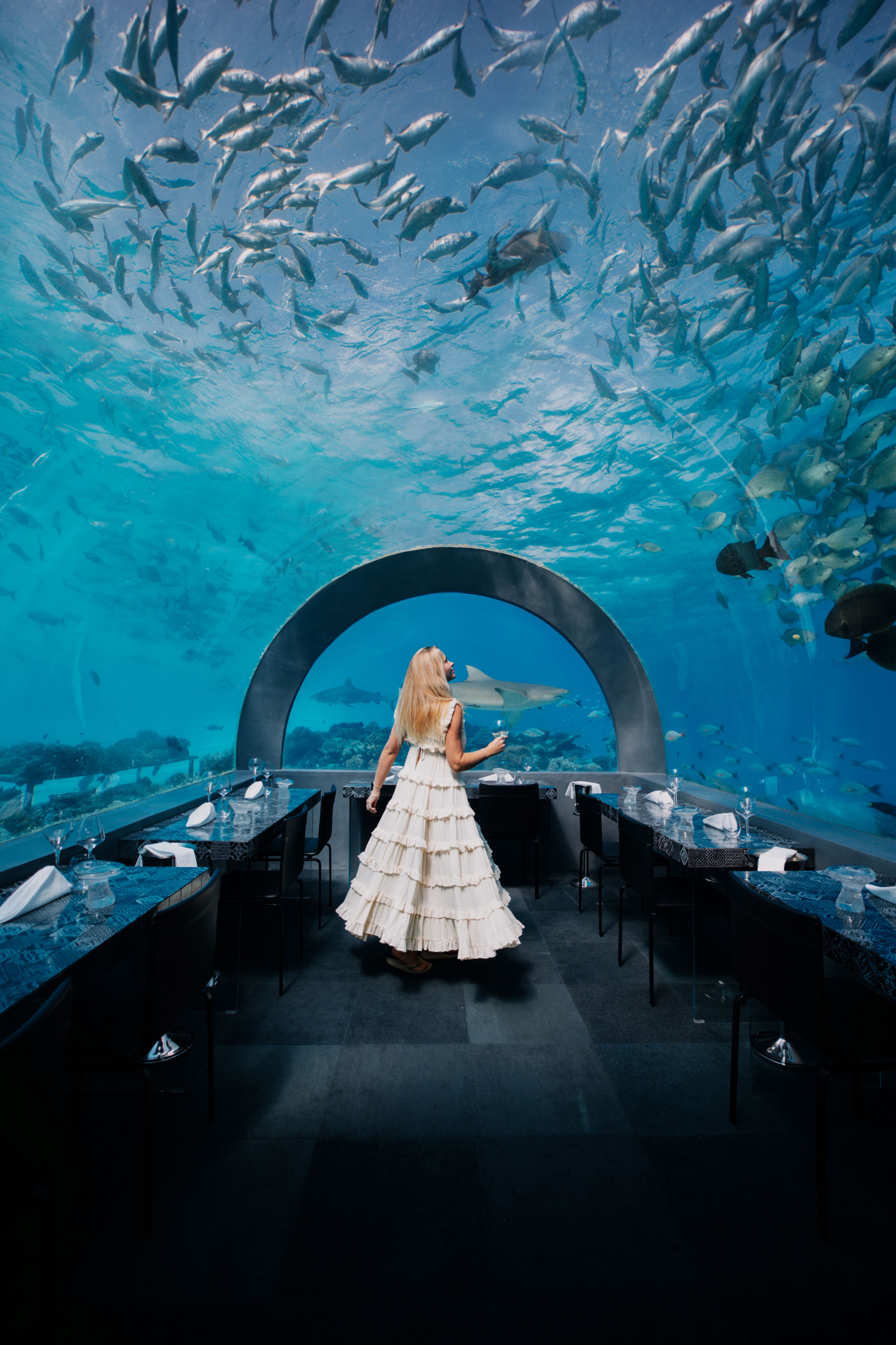 Malediven Unterwasser Restaurant